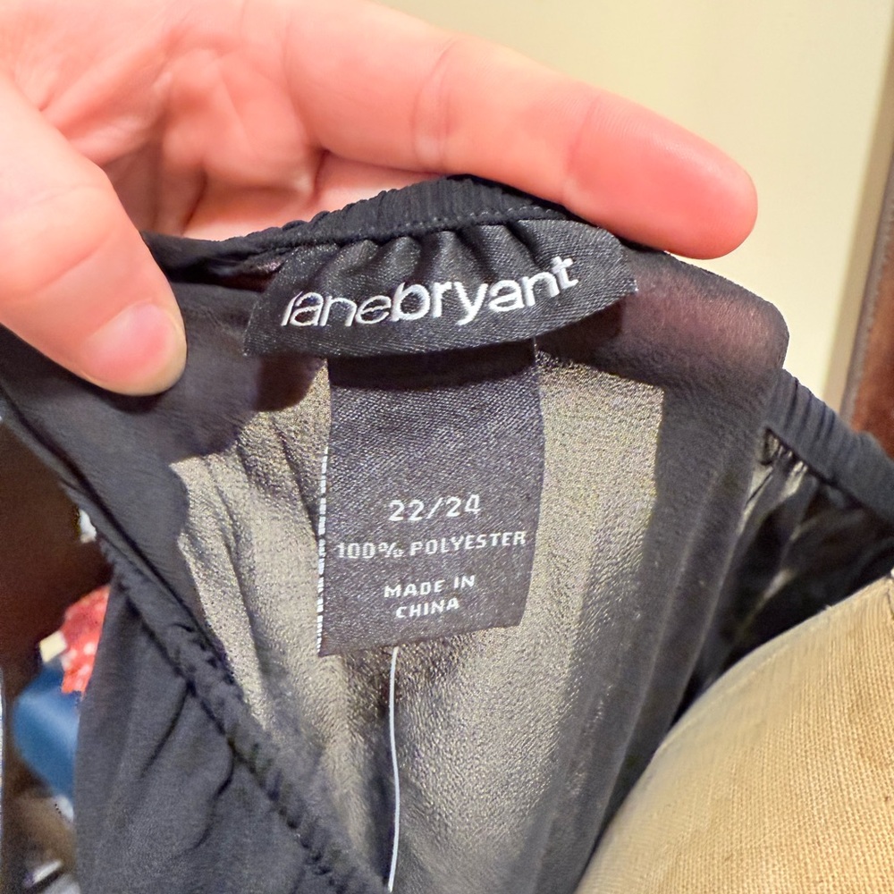Lane Bryant Black Sheer Sequin Embellished Blouse - Picture 7 of 8